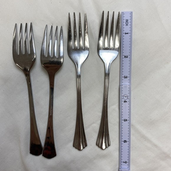 lot 4 1847 Rogers Bros E.P Korea stainless steel dessert forks set￼ 6.5” forks - Picture 11 of 11